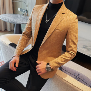 XF1051-P175 西装外套男士一粒单排扣西服 双开叉商务休闲时尚图片