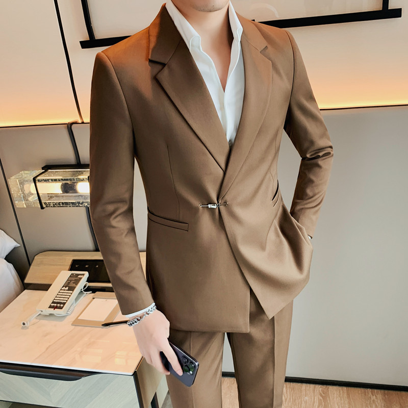 XF1032-P165西服外套男士潮流休闲纯色帅气小西装外套白色,男装西服套装,电商B333