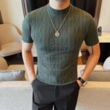 T2605-P38短袖T恤男士春夏新款小中领半袖打底衫体恤，男装T恤，电商B333