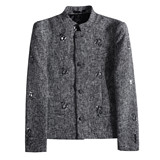 X705-P155小香风刺绣立领西装男士休闲西服外套修身百搭时尚西装，男装西服，电商B333