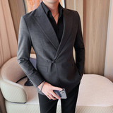 23601-P155单排扣西装外套男士纯色百搭商务休闲西服上衣，男装西服套装，电商B333