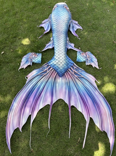 芸儿仿真鱼鳞贝壳大鱼尾海洋馆摄影潜水拍摄分体泳衣