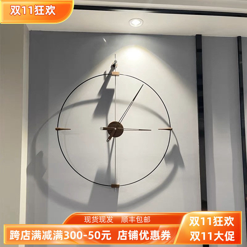 现代简约客厅钟表西班牙挂钟家用大气网红装饰时钟创意艺术静音表