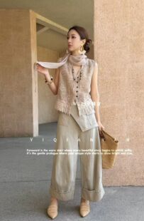 南油小众欧货2026春夏新款 气质百搭蕾丝流苏马甲女 高端定制时尚