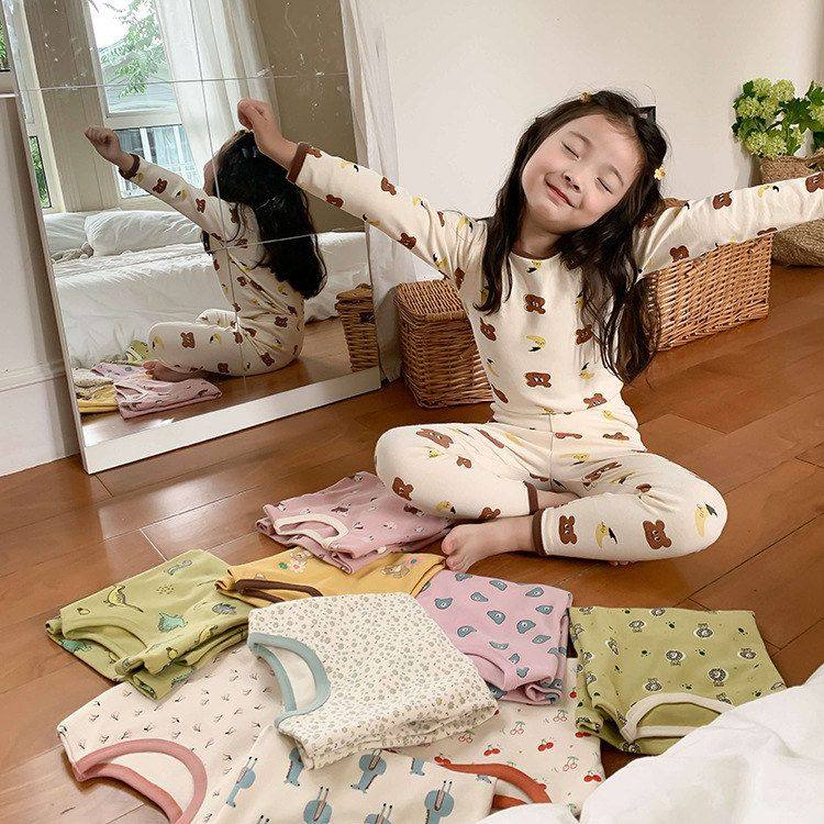 羊毛卡通儿童睡衣套装家居服280