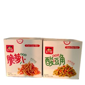 三公仔酸豆角脆萝卜香辣味盒装独立包装鲜爽脆辣休息下饭菜