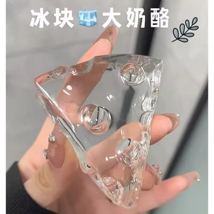 奶酪冰块捏捏乐果冻蜡超透明捏清澈解压回弹快解压男女孩儿童玩具
