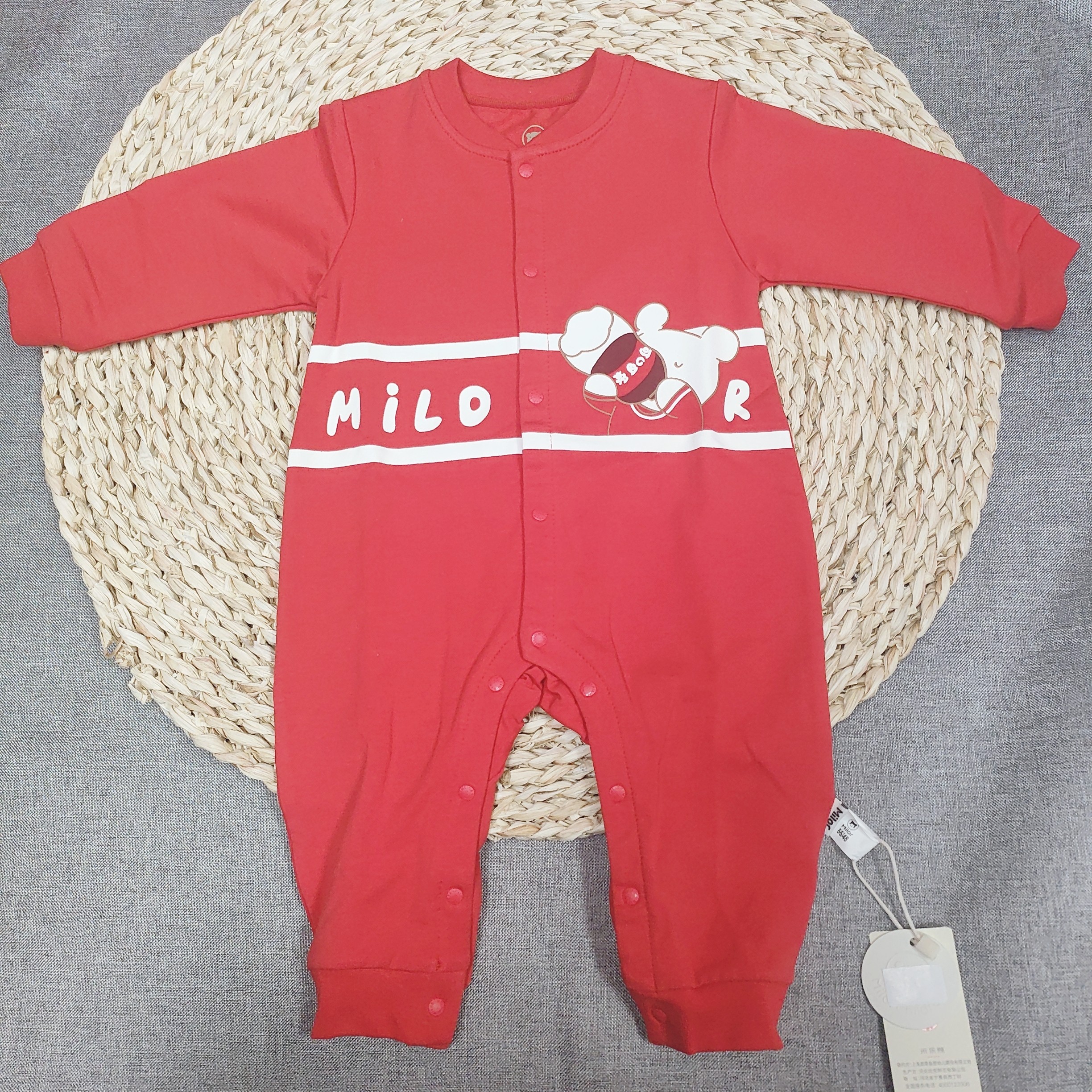 米乐熊童装婴幼儿新年款四季款卡通连体衣哈衣爬爬服1756