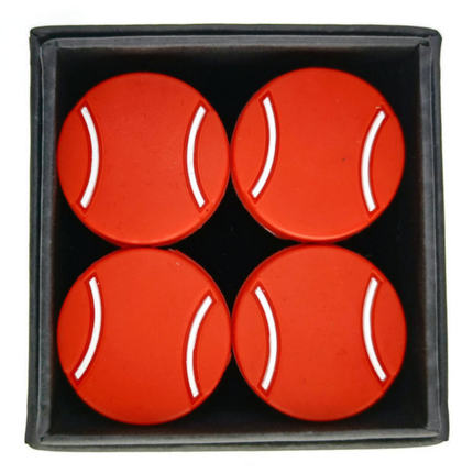 红色网球形 减震器（一盒子4个装）网球拍子避震器 SHOCK TRAP