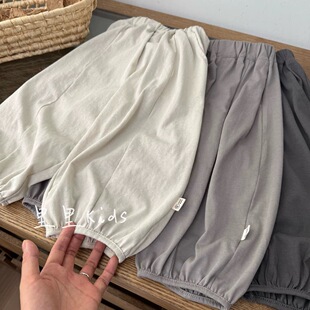 男女童薄软九分裤 韩国儿童花纱防蚊裤 上身太舒服了 自留宝藏款