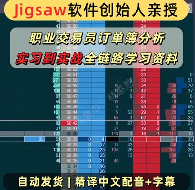Jigsaw订单流职业交yi员订单簿分析实习到实战全进阶电子学习资料
