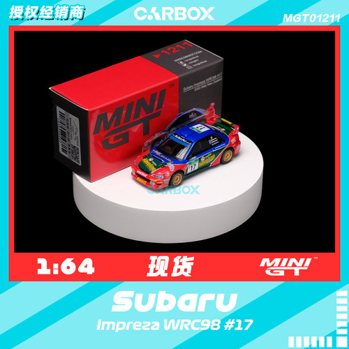 [CarBox] MINIGT 1:64 斯巴鲁Subaru Impreza WRC98 #1211