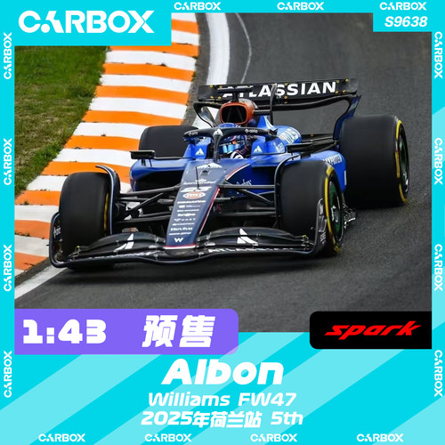 [CarBox]F1赛车模型 Spark 1:43 阿尔本2025荷兰 威廉姆斯FW47