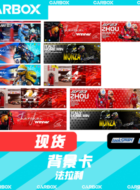 [CarBox]F1赛车模型背景卡Looksmart 1:43 1:18 汉密尔顿勒克莱尔