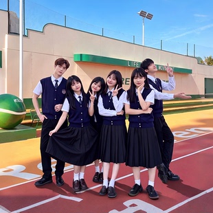 班服秋季学院风高中生运动会合唱朗诵演出服初中学生毕业校服套装