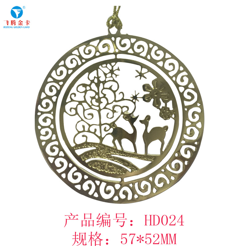 金属圣诞帽铃铛小礼品饰品挂件跨境直供圣诞树装饰用品批发定