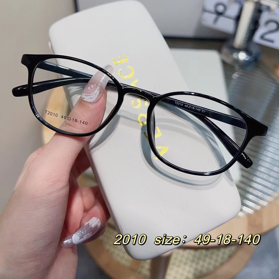 49口丹阳配眼镜架素颜超轻冷茶色眼睛高度数防蓝光近视眼镜框女士