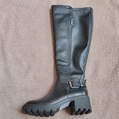 外贸原单女鞋 高跟骑士靴女英伦风厚底长筒靴37码 Tamaris 2026新款