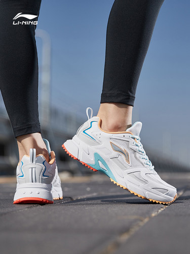 李宁夏季复古轻便低帮男女情侣休闲跑步鞋运动鞋ARLQ004/ARLQ001