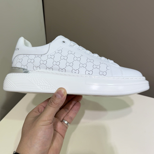 男士小白鞋夏季透气软底舒适厚底板鞋子男潮鞋白色内增高休闲男鞋