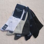 梦娜25新款 春夏休闲网眼中筒男薄棉袜纯色透气舒适吸湿排汗A2873