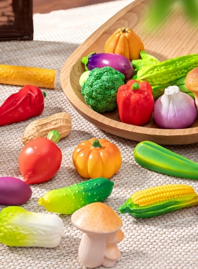 静物大号仿真蔬菜食玩盲袋直播儿童玩具DIY装饰挂配件迷你小摆件