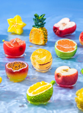 微景观蛋糕食品半切苹果西瓜水果食玩diy装饰品挂配件桌面小摆件