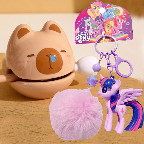 招财卡皮巴拉木鱼敲儿童玩具佛系解压礼品小马宝莉磁吸画板桌摆件