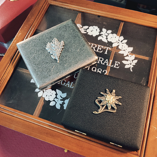 东线制作复古德雪绒花银色狙击手古银滚花贴章复古烟盒铜材质