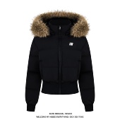 亿万少年BUFU冬季 毛领连帽棉服收腰显瘦高级感棉衣座山雕外套 短款