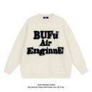 上衣 加厚高街情侣针织衫 亿万少年BUFU国潮美式 字母毛衣男女秋冬季