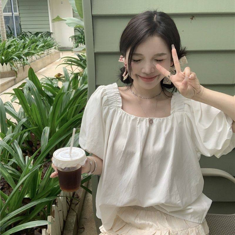 韩版大码胖mm宽松雪纺衬衫女夏季短袖衬衣t恤洋气遮肉上衣300斤潮