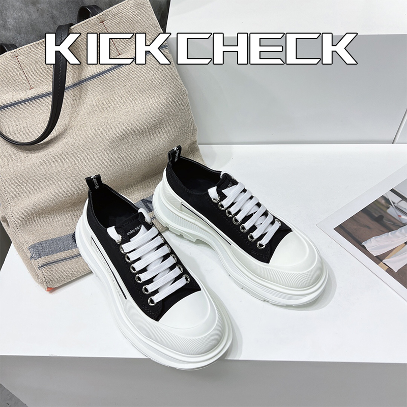 KICKCHECK/高定货~厚底帆布鞋女低帮马丁靴时尚老爹鞋休闲松糕鞋