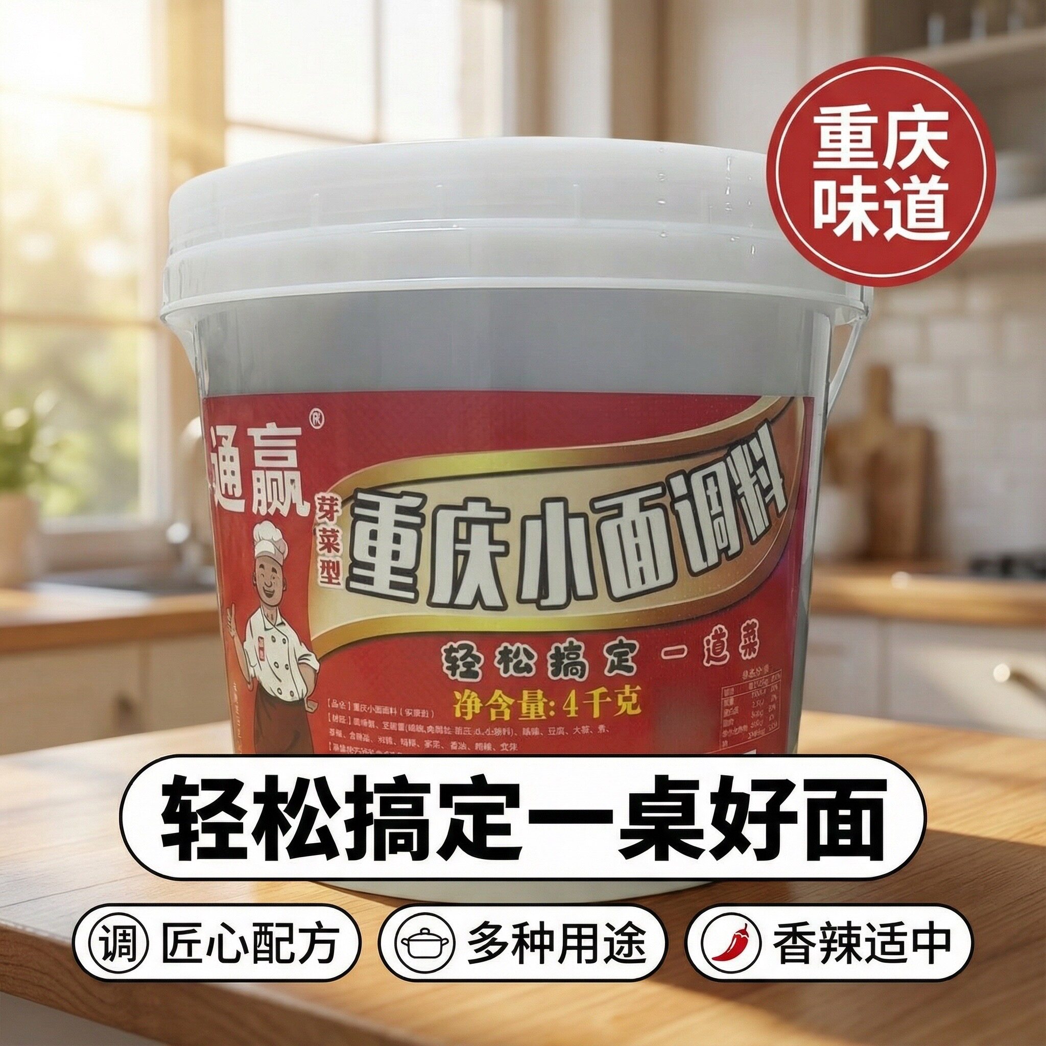 四川重庆小面调料汤料芽菜型面馆麻辣面桶装商用开店底料香辣酱料