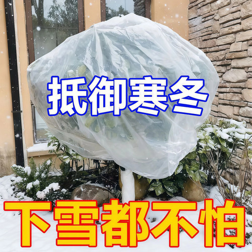 绿植保温袋绿植物防冻塑料膜花卉盆栽过冬保护罩树木透明平口袋