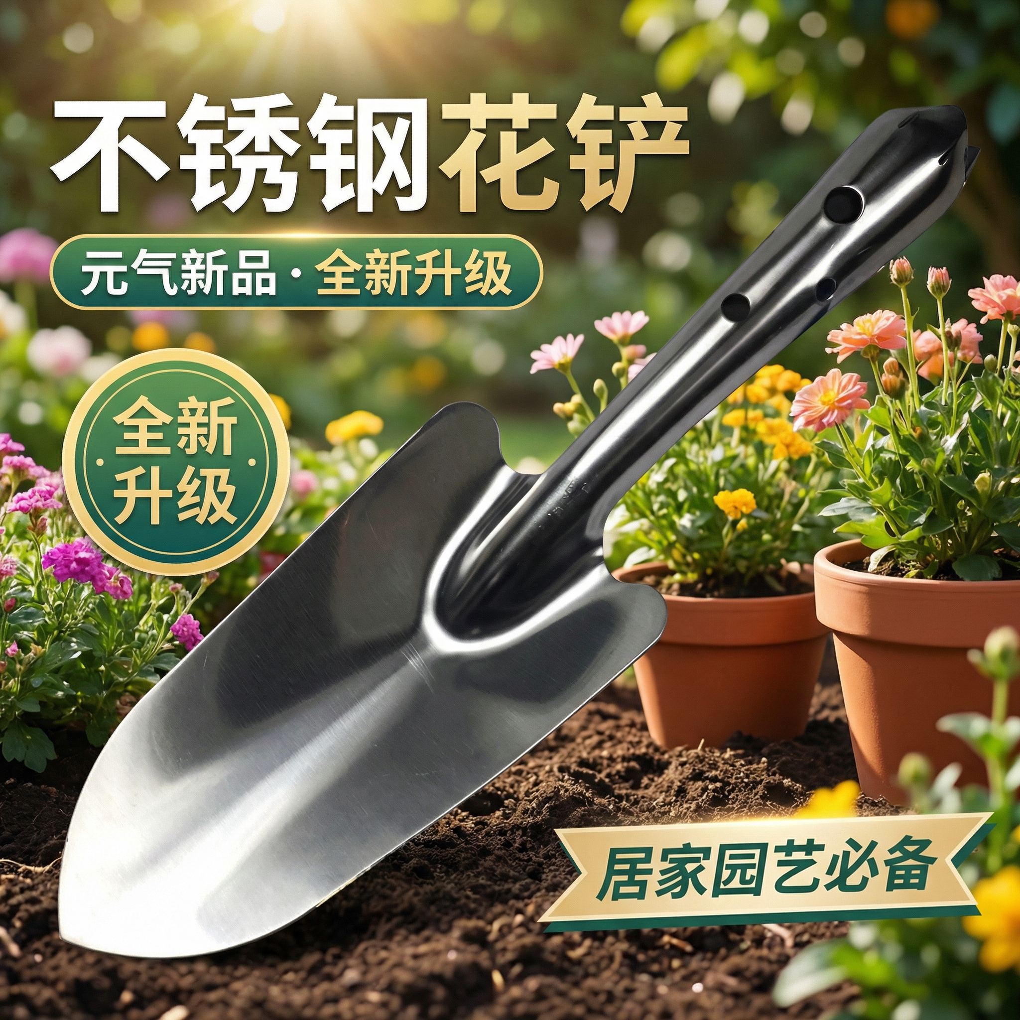 加厚不锈钢园艺花铲挖土赶海