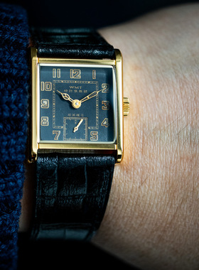 WMT Watches WCNC系列VECO G02 陈年复古黑金怀旧石英老钱风腕表