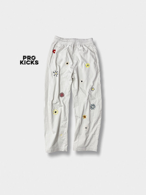 纯手工刺绣RHAPSODY宽松长裤抽绳