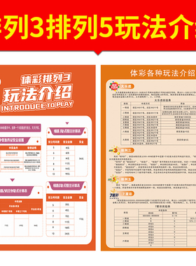 彩票店排列3和值跨度体彩参考资料玩法介绍排列三速查表海报6000