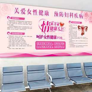 妇科海报 妇科知识宣传图3093 宫颈疾病示意图女性生殖系统解剖图