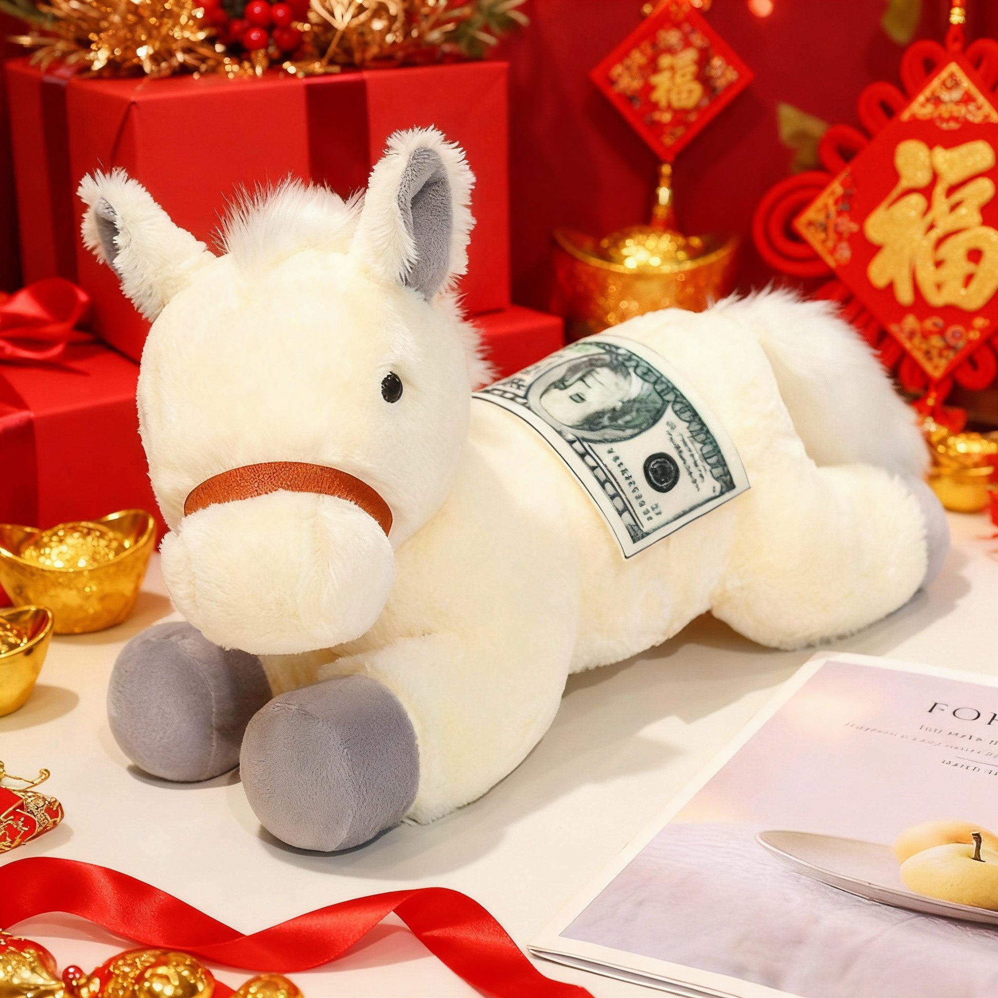 原创马年吉祥物马上有钱公仔