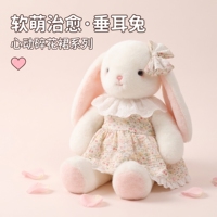 兔子玩偶可爱小白兔穿裙碎花兔公仔布娃娃毛绒玩具睡觉抱安抚抱枕
