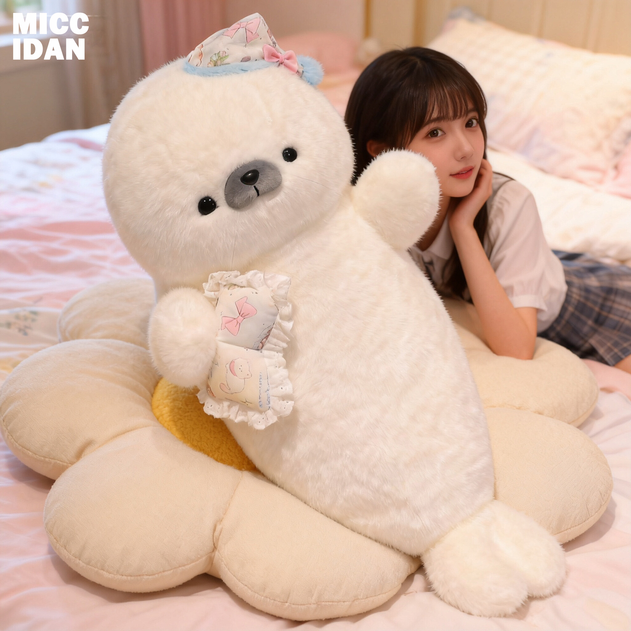 【原创】海豹玩偶长条睡觉抱枕