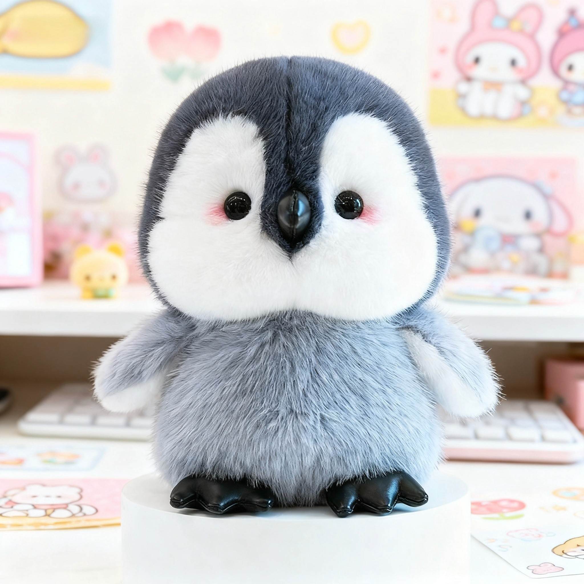 香氛桌伴企鹅公仔毛绒玩具娃娃