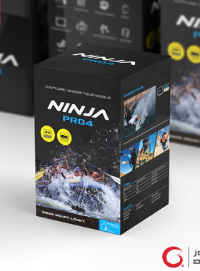 数码电子包装设计 彩盒打样割样 彩盒定制 彩盒翻版 运动相机包装