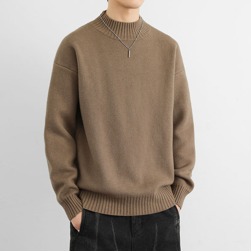 2025款厚款柔软保暖中领毛衣男