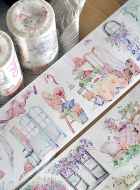 ChickTracks&DEER麋鹿 院里院外和纸手帐胶带 整卷分装田园风景