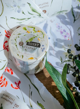 ChickTracks&台湾猫老大 香气研究所.花 和纸手帐胶带