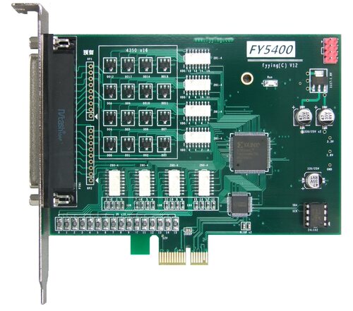 FY5400 PCIe 总线 隔离开关量/数字量/IO控制卡 16输入 16输出