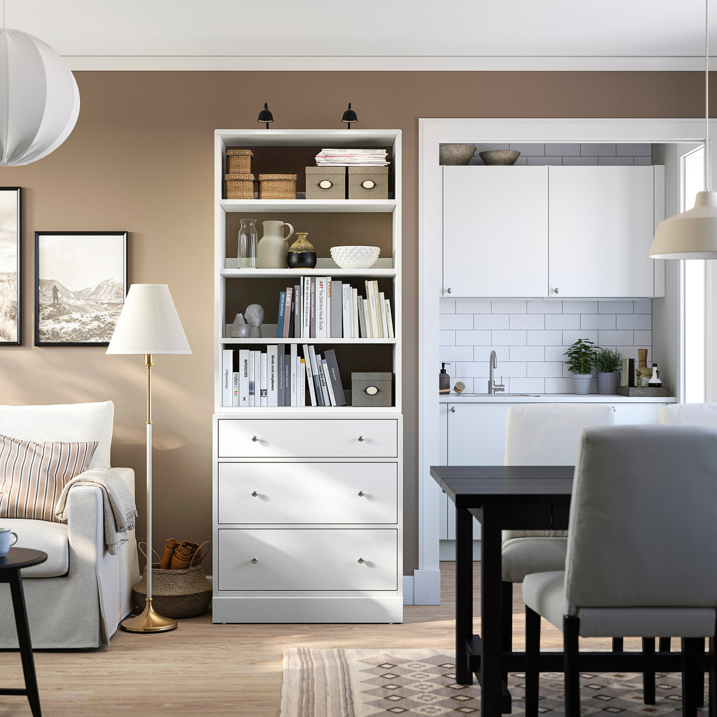 IKEA宜家海思塔储物组合81x47x212厘米家用书房客厅储物柜书柜